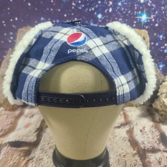 Plaid Bomber Fleece Winter Hat Ear Flaps Minnesota Twins Pepsi Snapback MLB - Picture 15 of 15